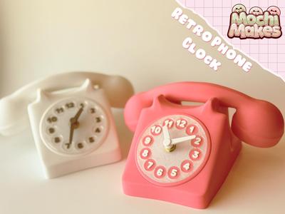 Retro Phone Shaped Clock