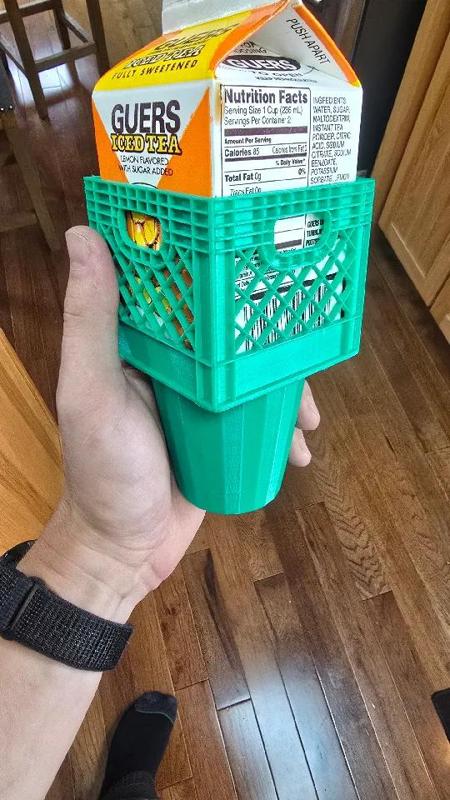 Cupholder Milk Crate Adaptor   