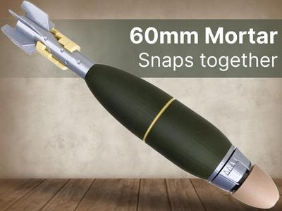 US 60mm Mortar | Full Size | Snaps Together