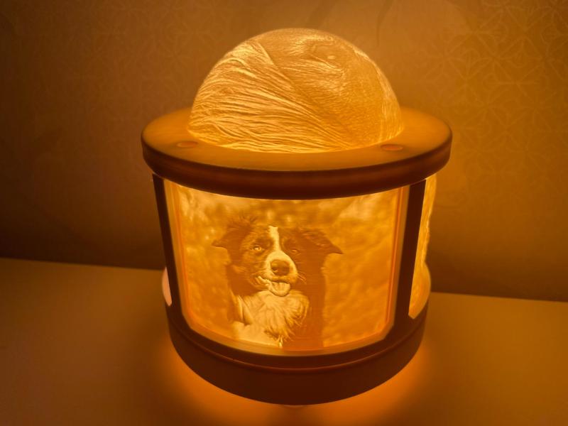 Lithophane lamp-Make one with your own pet images