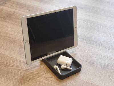 Desktop Ipad Stand/Tablet Stand With Storage Tray