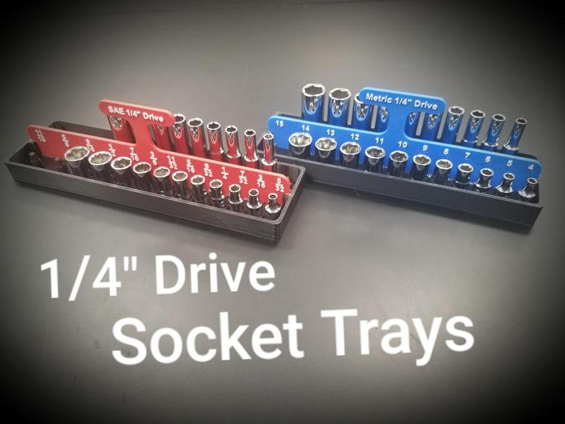 1/4" Drive Socket Organizer Trays (Metric & SAE)