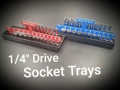1/4" Drive Socket Organizer Trays (Metric & SAE)