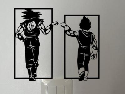 Wall decor Son Goku and Vegeta