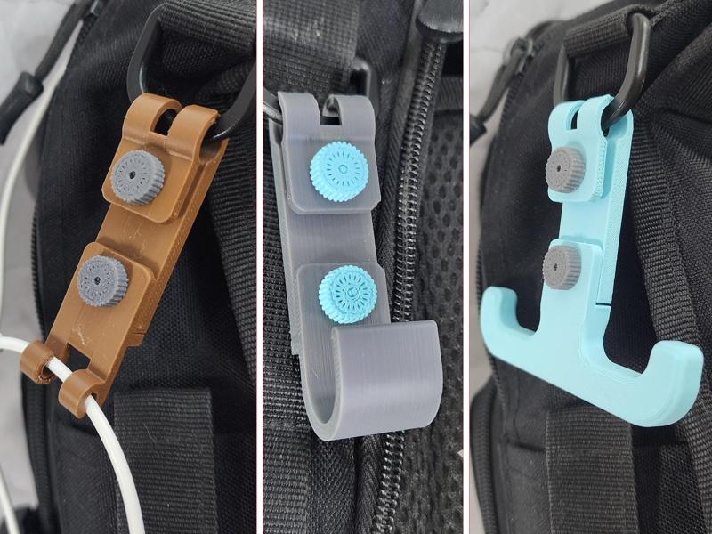 Assorted Modular Backpack hooks