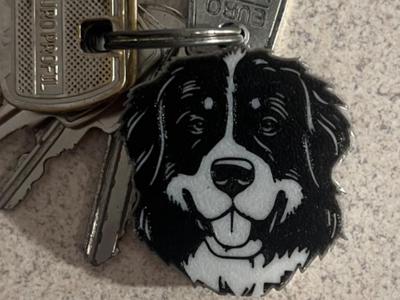 Dog Bernese Mountain Dog keychain