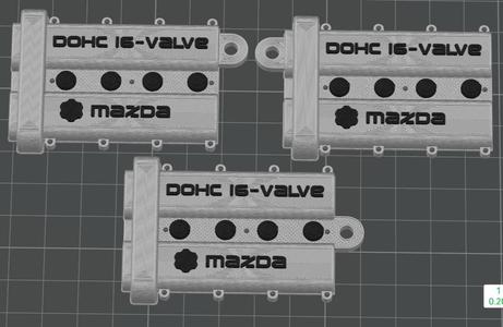 Mazda Miata Valve Cover keychain