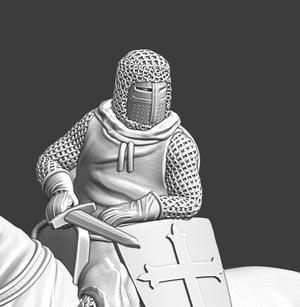Leper knight from the Order of Lazarus - mounted
