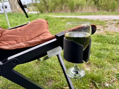 Ultimate modular all-in-one camping chair beer/wineglass/cup holder   