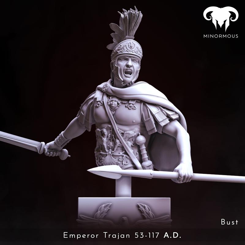 Bust - Roman Emperor Trajan 98 to 117 AD. The Sword of Rome!