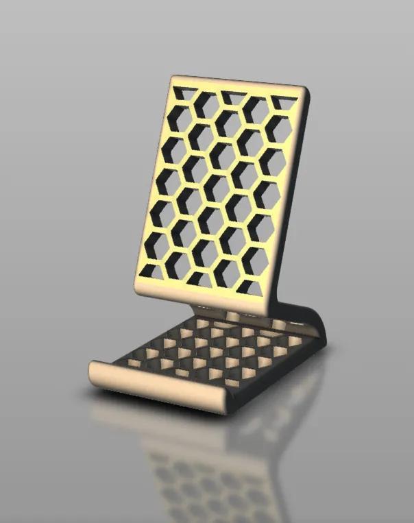 Hexagonal phone stand   