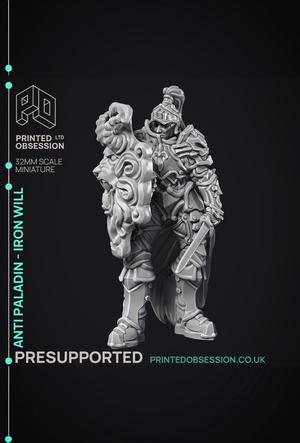 Anti Paladin - Iron Will - PRESUPPORTED - Hell Hath No Fury - Scale 32mm 