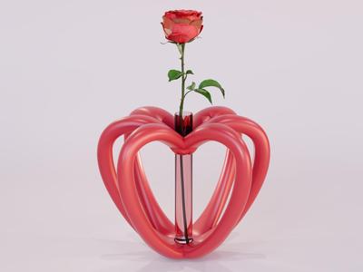 Heart Vase for Rose | Valentine's Day Vase