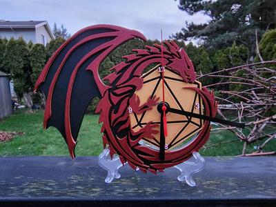 Nerdy Clocks - Dragon's Hoard (easy multicolor printing!)