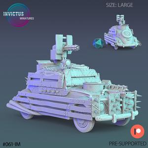 Wasteland Car BattleBug / Roving Vehicle / Alien War Construct / Steampunk Battle Robot / Invasion Army / Cyberpunk / Sci-Fi Encounter