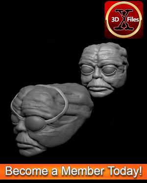 Prune Face Head Sculpt - Star Wars - Black Series - Hottoys 1:6 Scale- Action Figure 