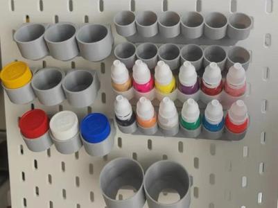 IKEA Pegboard - Paint Bottle Holder - Large, Medium, Small