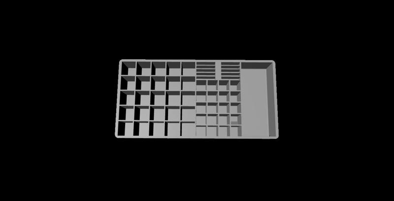 Gridfinity Battery Holder with empty Space 4x2