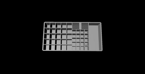 Gridfinity Battery Holder with empty Space 4x2