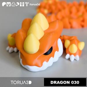 Articulated dragon 30 - Print in place - No supports - 3mf - STL