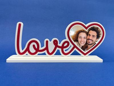 Love Photo Frame for Valentine's Day Heart Shape