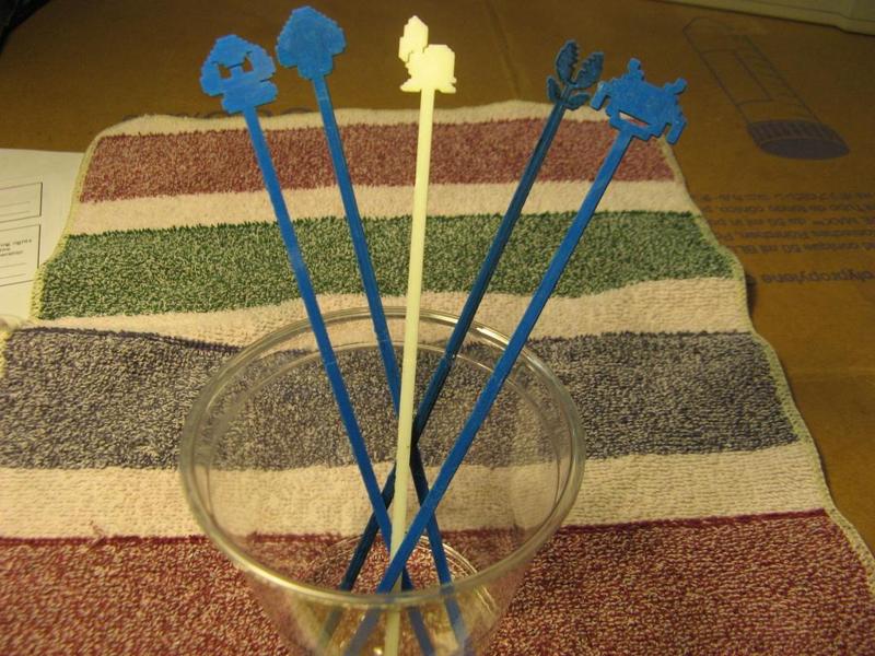 Video Game Cocktail Sticks