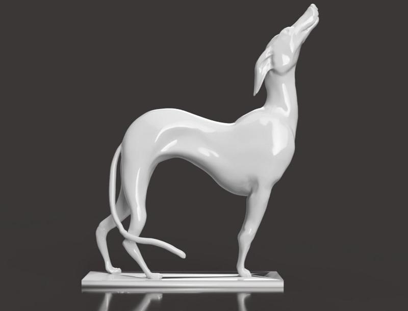 Joeys Plastic White Dog