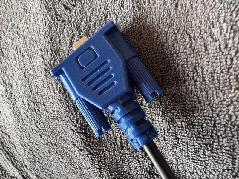 Mock VGA Strain-relief Boot for USB-C and Lightning Cables