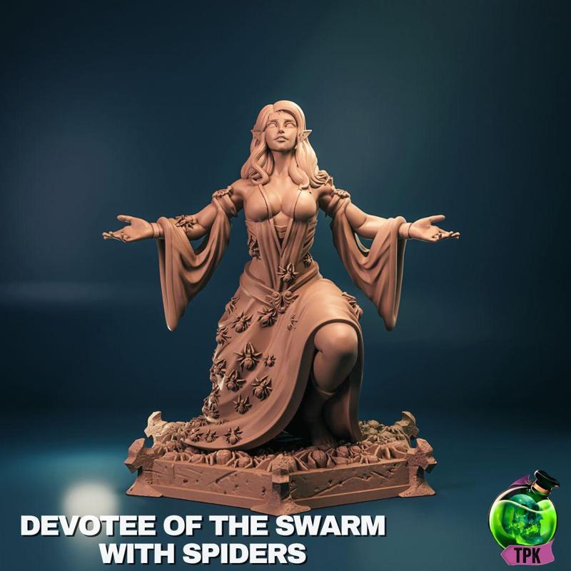 Devotee of the Swarm with spiders