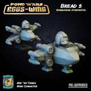 Bread 5 - Bobblehead Starfighter - Parody Art Toy Rubber Duck
