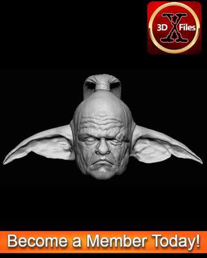 Even Piell - Star Wars 1:6 Scale Head Sculpt - 3D Print File (STL)