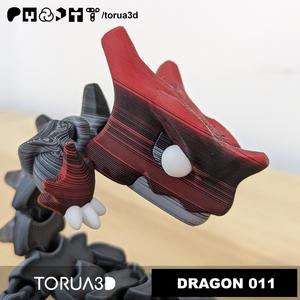 Articulated Dragon 011 Multicolor | 3mf File - Print in place - no supports