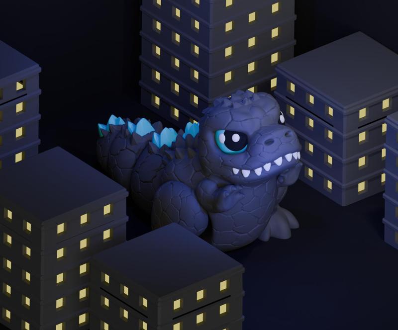  Flexi Chibi Kaiju Godzilla - No Supports