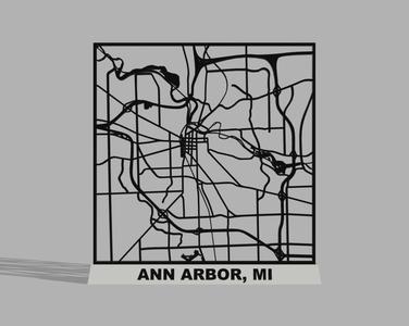 Ann Arbor Standing Map