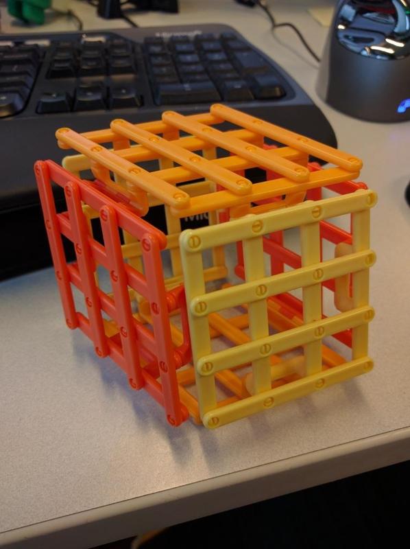 Folding fidget cube