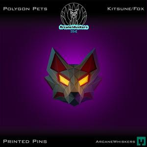 Low poly Kitsune Pin