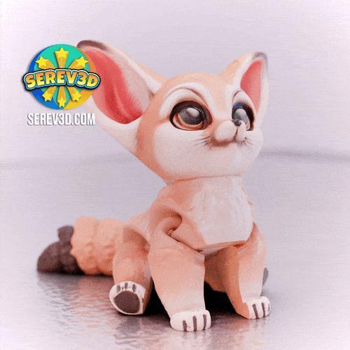 Fennec Fox - Desert Animal - Articulated Flexi Toy - No Supports 3D Print STL/3MF