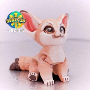 Fennec Fox - Desert Animal - Articulated Flexi Toy - No Supports 3D Print STL/3MF