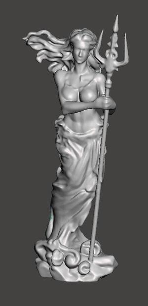 Statue Woman with Trident