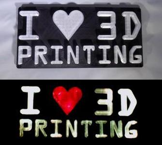 I <3 3D PRINTING LED Sign/Nightlight