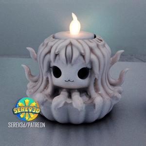Cute Medusa - Candle & Soap Holder - 3D print STL and multicolor 3MF file