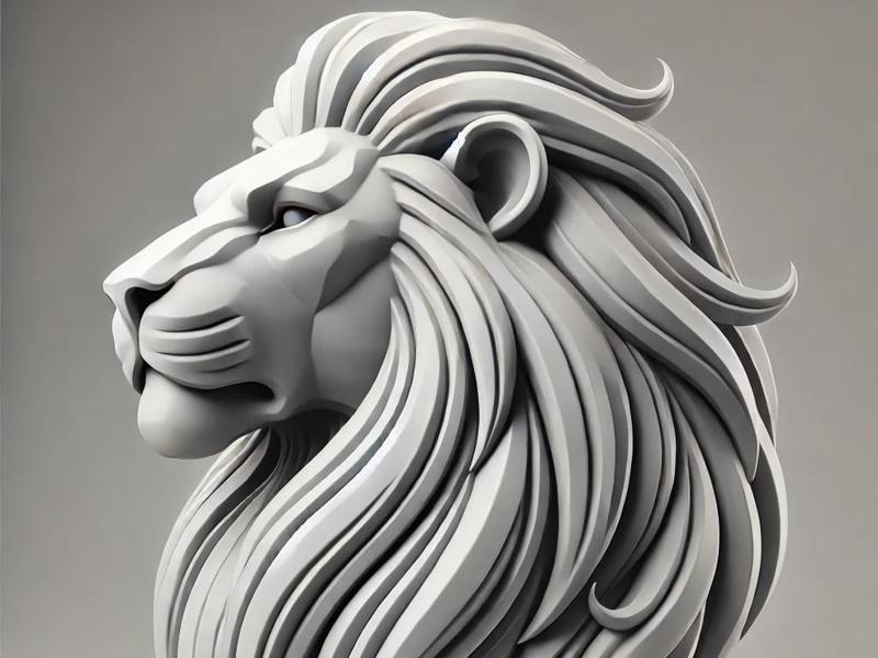 Lion bust