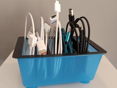 Cable organizer for IKEA Glis box