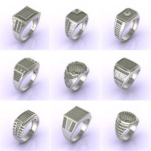 76 Files - STL 3D Model Gent Ring Gents Ring 3D print model  3D Model Collection