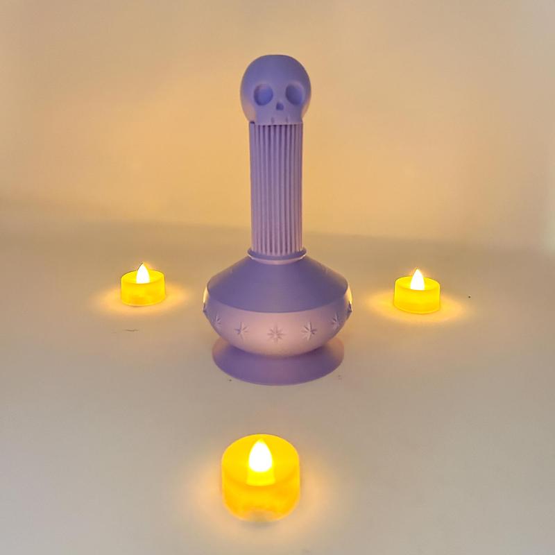 Skull Elixir Bottle - Part of the Retro Halloween Potion Bottle Set