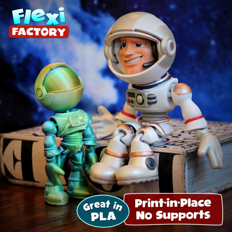 Flexi Print-in-Place Astronaut with 3mf now included!