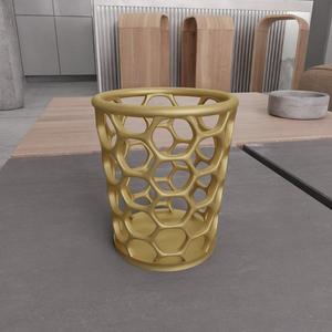 3D Honeycomb Vase with 3D Stl File & Small Vase, Decorative Vase, Flower Vase, Gift For Girlfriend, Unique Vase, Honeycomb Decor