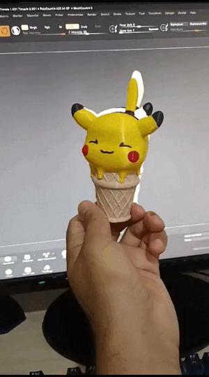 POKEMON - ICE CREAM PIKACHU (Easy print no support)
