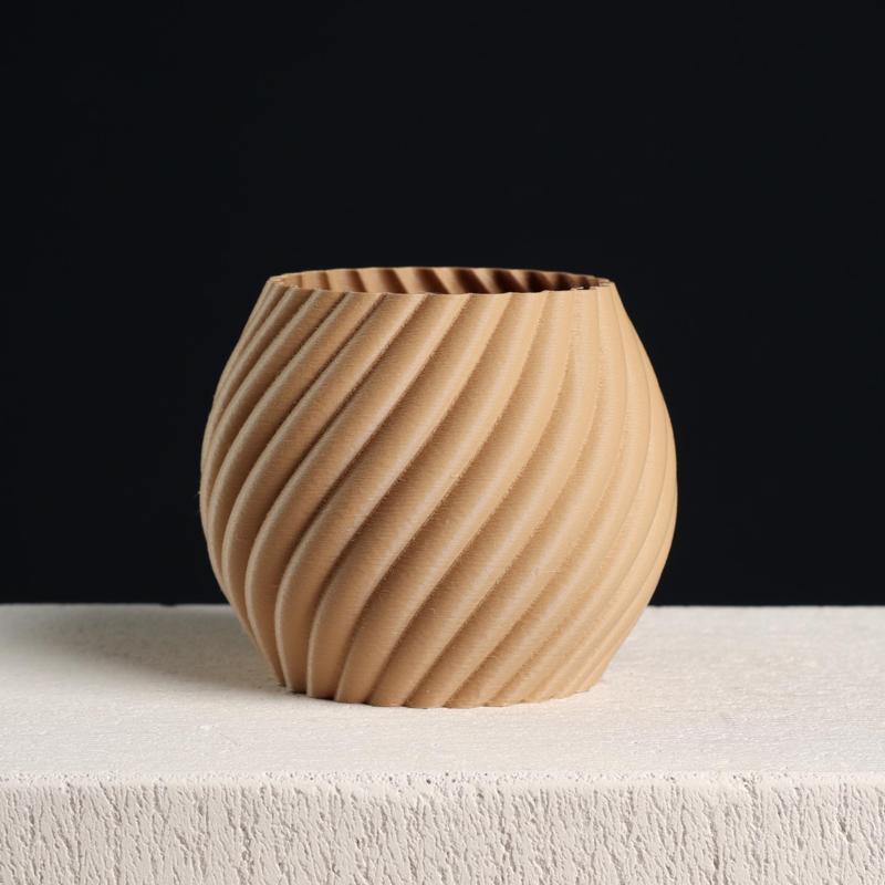  Swirl Sphere Plant Pot, Vase Mode & Shelled 