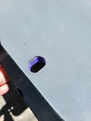 RV baggage door latch spacer   